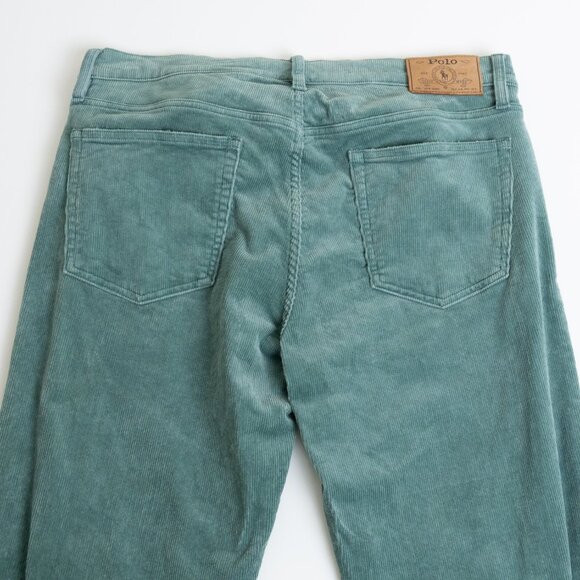 Polo Ralph Lauren Pants Corduroy Varick 32x34 Slim Straight Mint Green - Picture 9 of 14